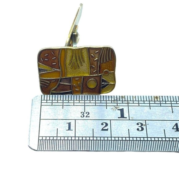 David Anderson Sterling Silver Four Seasons Autumn Enameled Cufflinks Norway - Picture 8 of 10